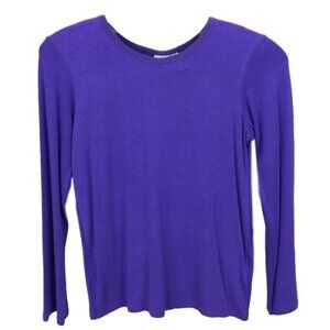 Top Girls Size 6 Long Sleeve Solid Purple by Anita G. by Girl Friends